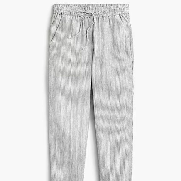 J. Crew Black and White Striped Cropped Pants - Picture 8 of 8